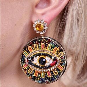 Embellished Earring, Evil eye, Fun, Summer